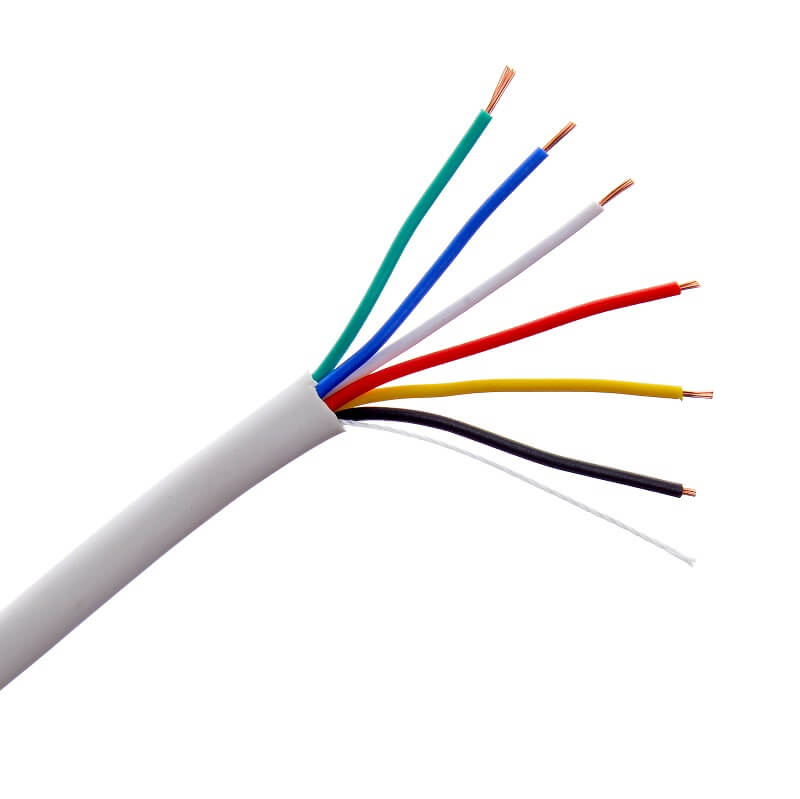 30 Metre Custom Cut Length 6 Core White PVC Insulated Alarm Cable